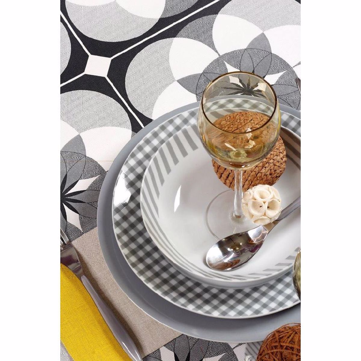 Cryspo Trio Serbitsio Fagtou Porselanis 20 Temaxion 'Fino Grey' 1510340
